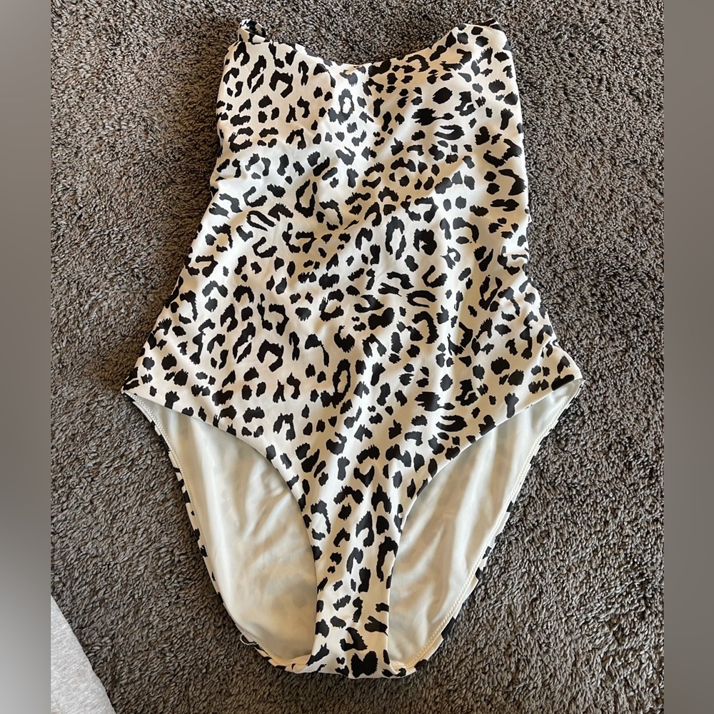 Aerie leopard one piece swimsuit